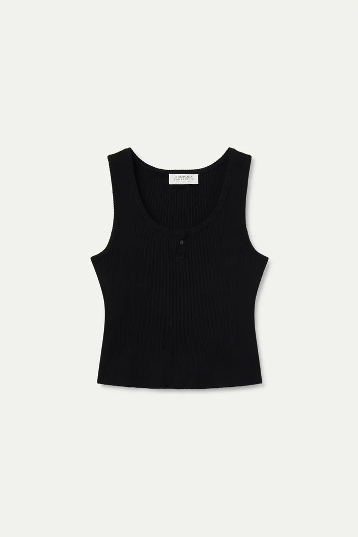 Maglia nera con bottoni