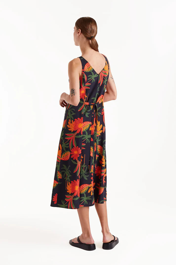 Abito midi con stampa floreale Famara