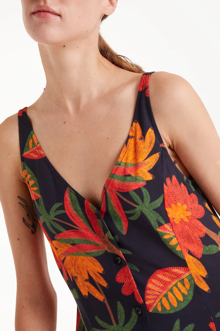 Abito midi con stampa floreale Famara