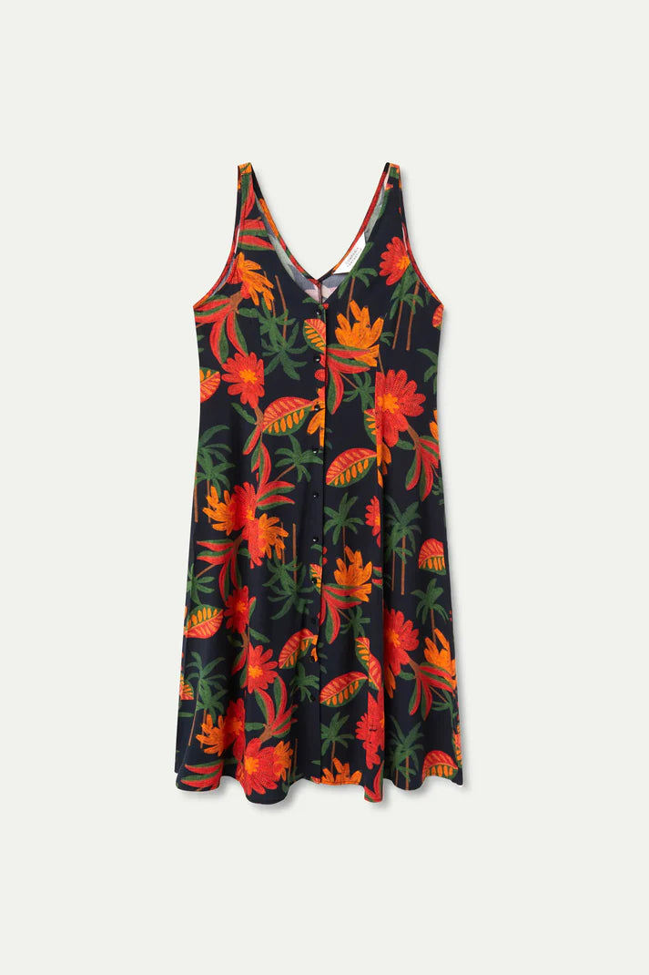 Abito midi con stampa floreale Famara