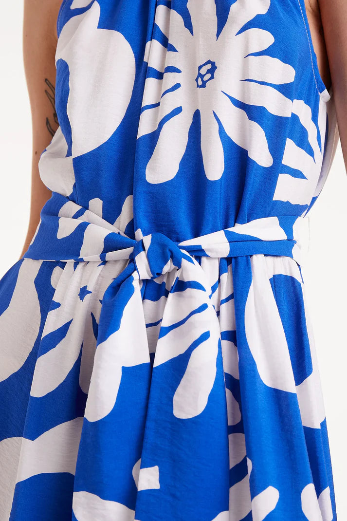 Abito midi con stampa floreale Bluet Blue