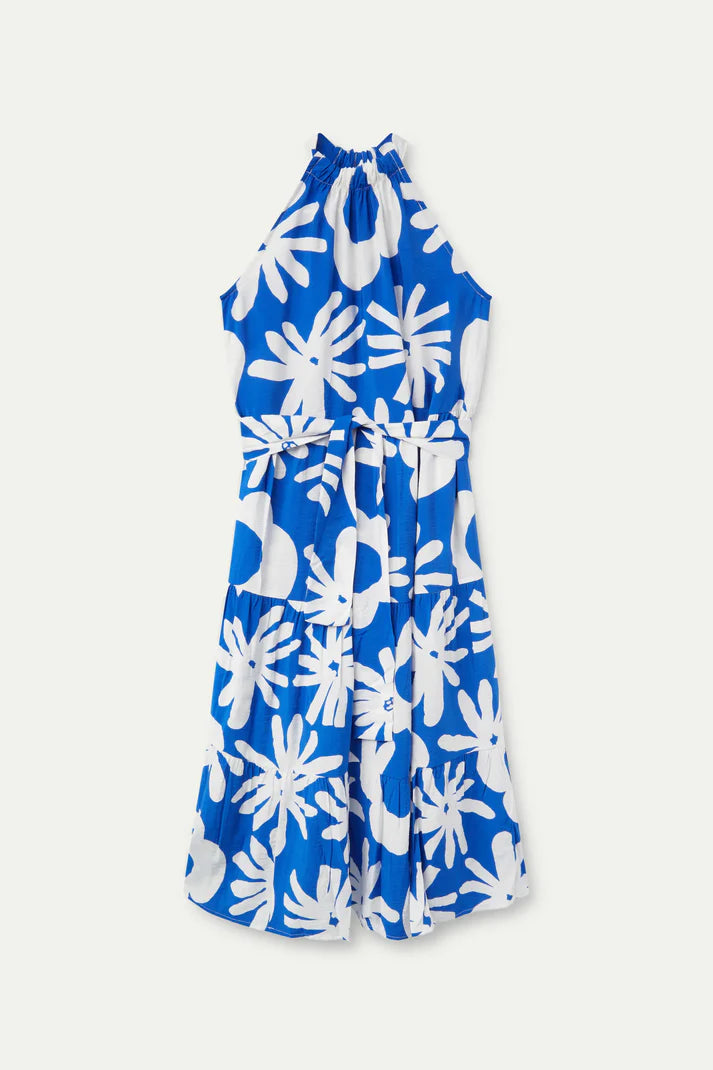 Abito midi con stampa floreale Bluet Blue