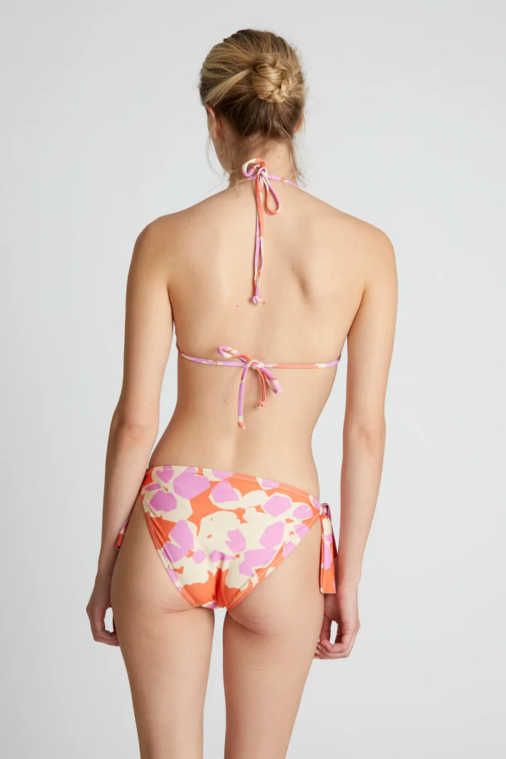 Top bikini triangolo stampato Rubra Orange