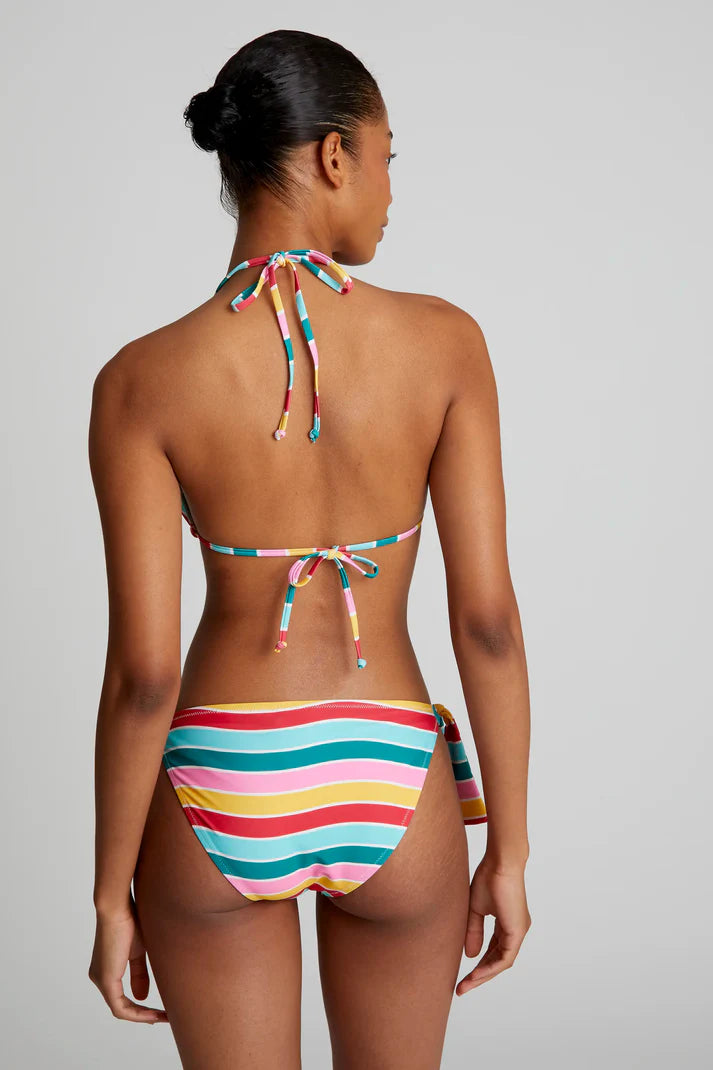 Top bikini a triangolo con stampa Colour Wave