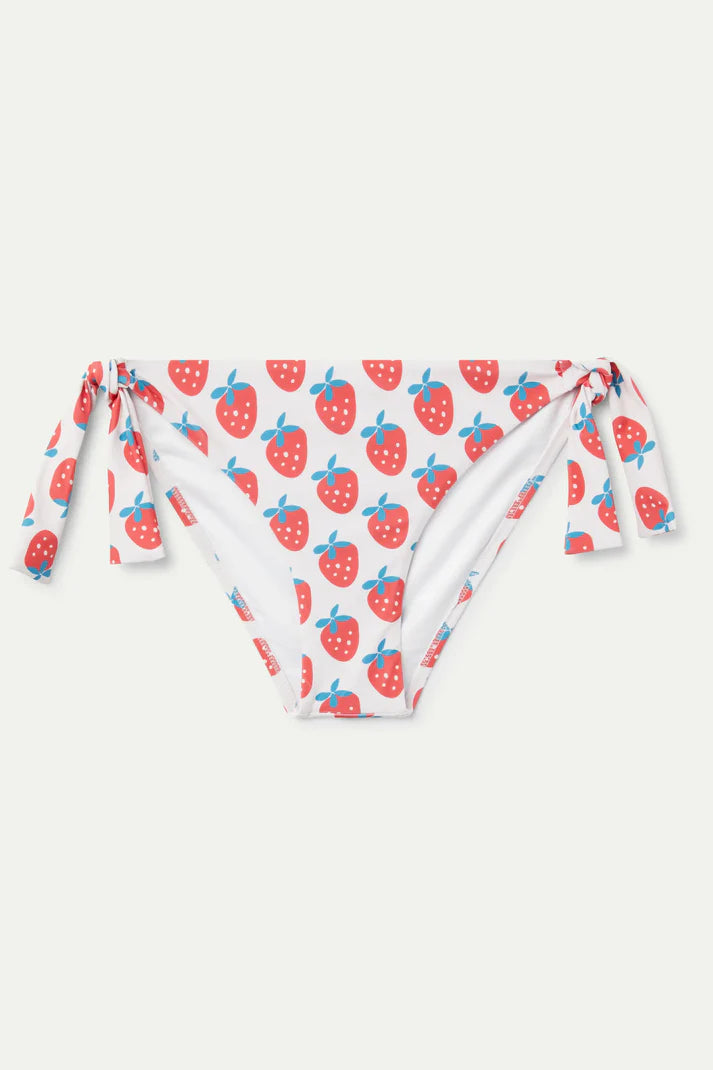 Slip bikini con fiocco stampato Strawberry Beach