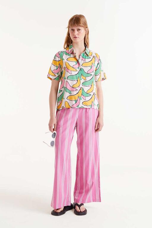 Camicia con stampa di banane