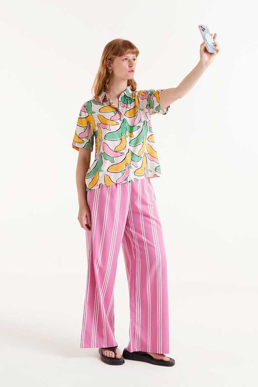 Camicia con stampa di banane
