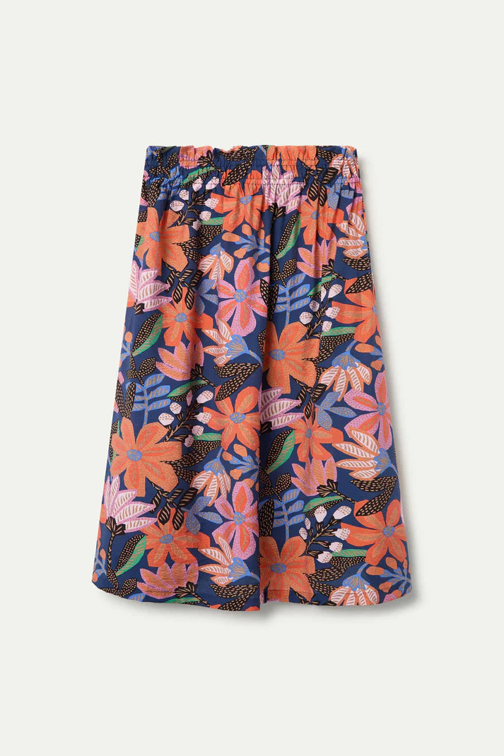 Gonna midi in crêpe leggera con stampa Tigerlily