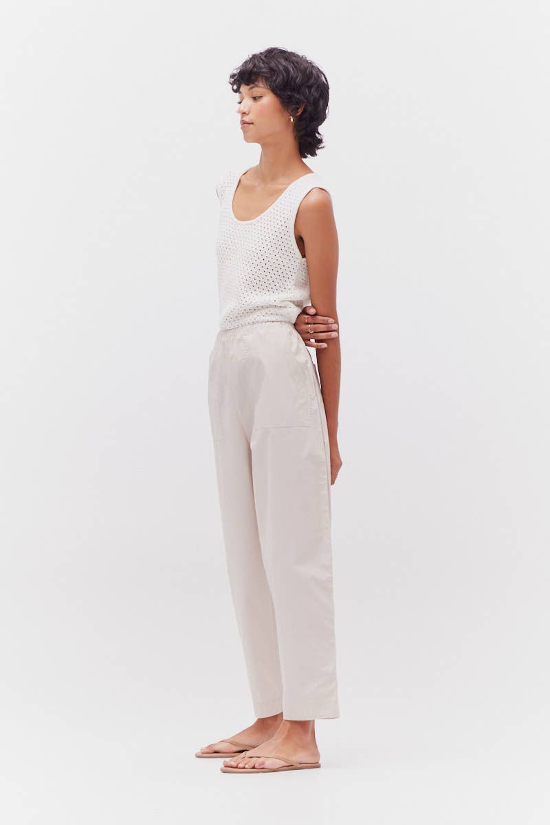 Pantaloni in popeline di cotone