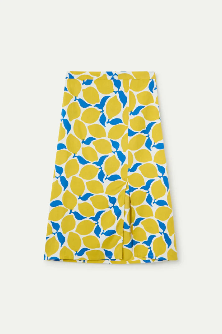 Gonna lunga con stampa limoncello