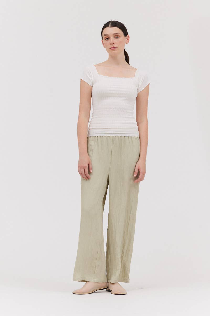 Pantaloni in tessuto stropicciato