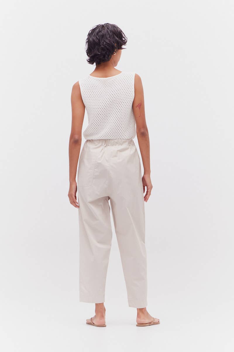 Pantaloni in popeline di cotone