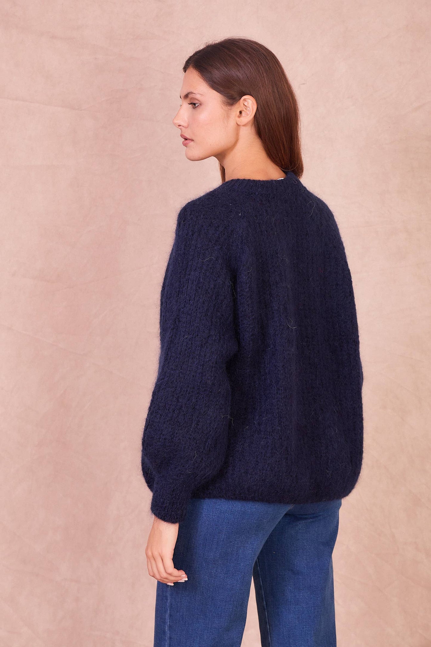 Cardigan in Misto Mohair con Bottoni