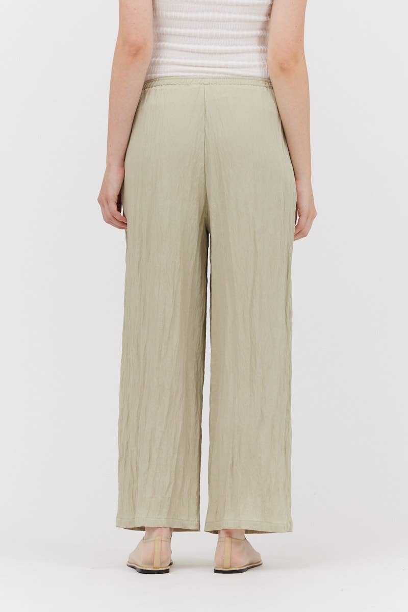 Pantaloni in tessuto stropicciato