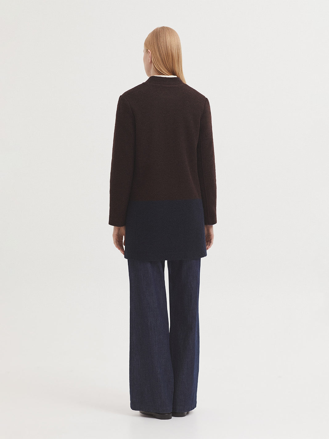 Cappotto corto bicolor
