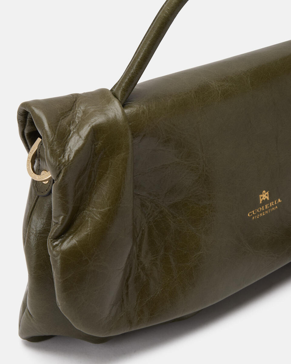Candt soft flap bag colore militare