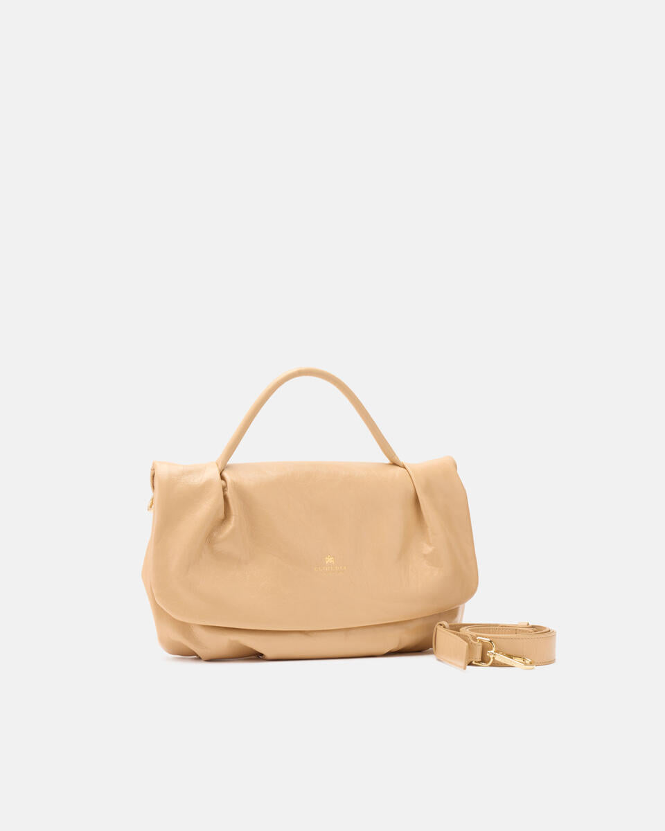Candt soft flap bag colore nude