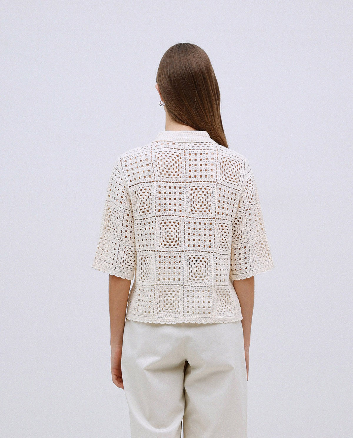 Crochet maglia ecru
