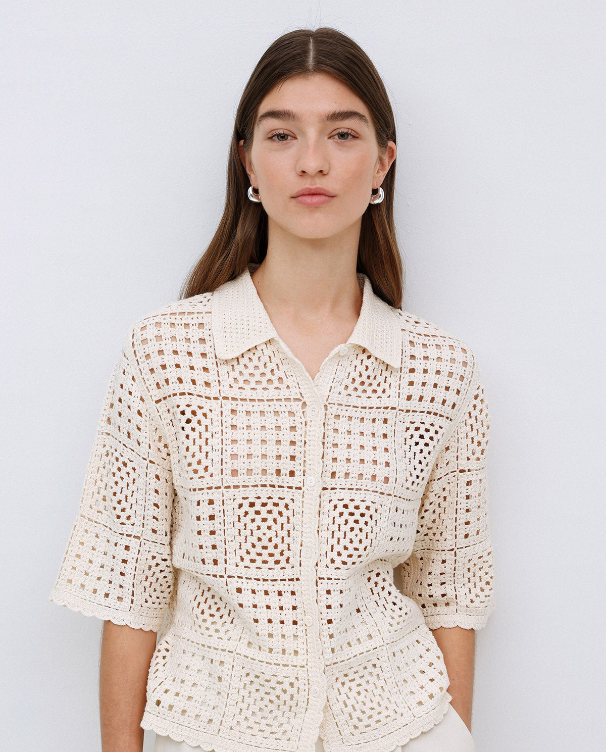 Crochet maglia ecru