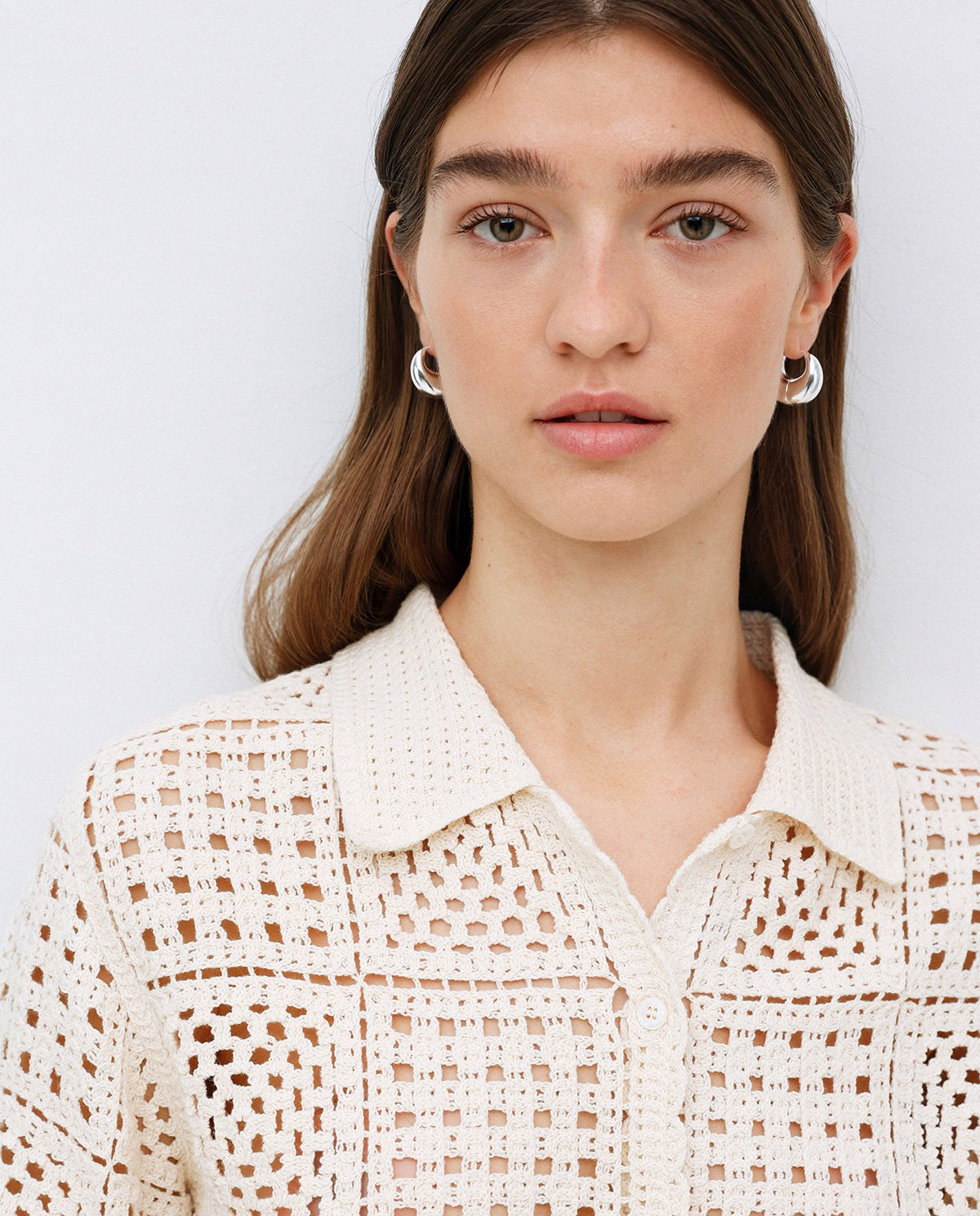 Crochet maglia ecru