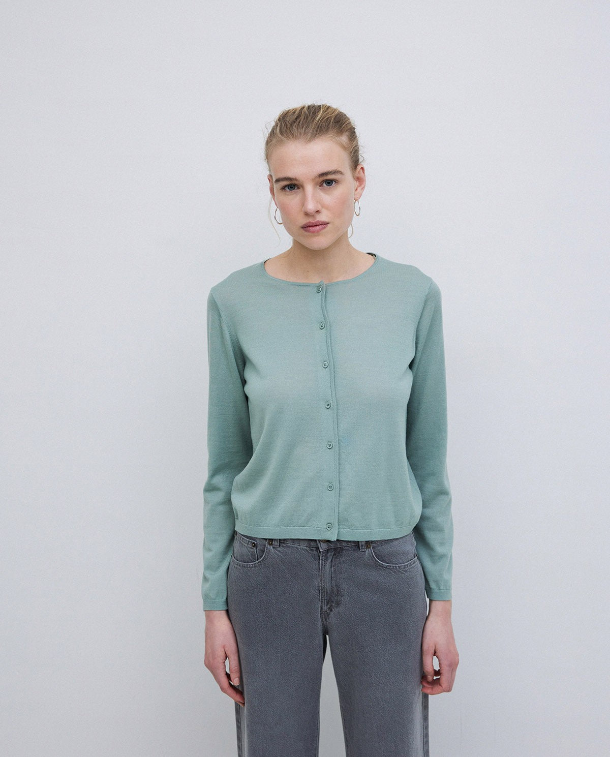 Cardigan in lana Merino