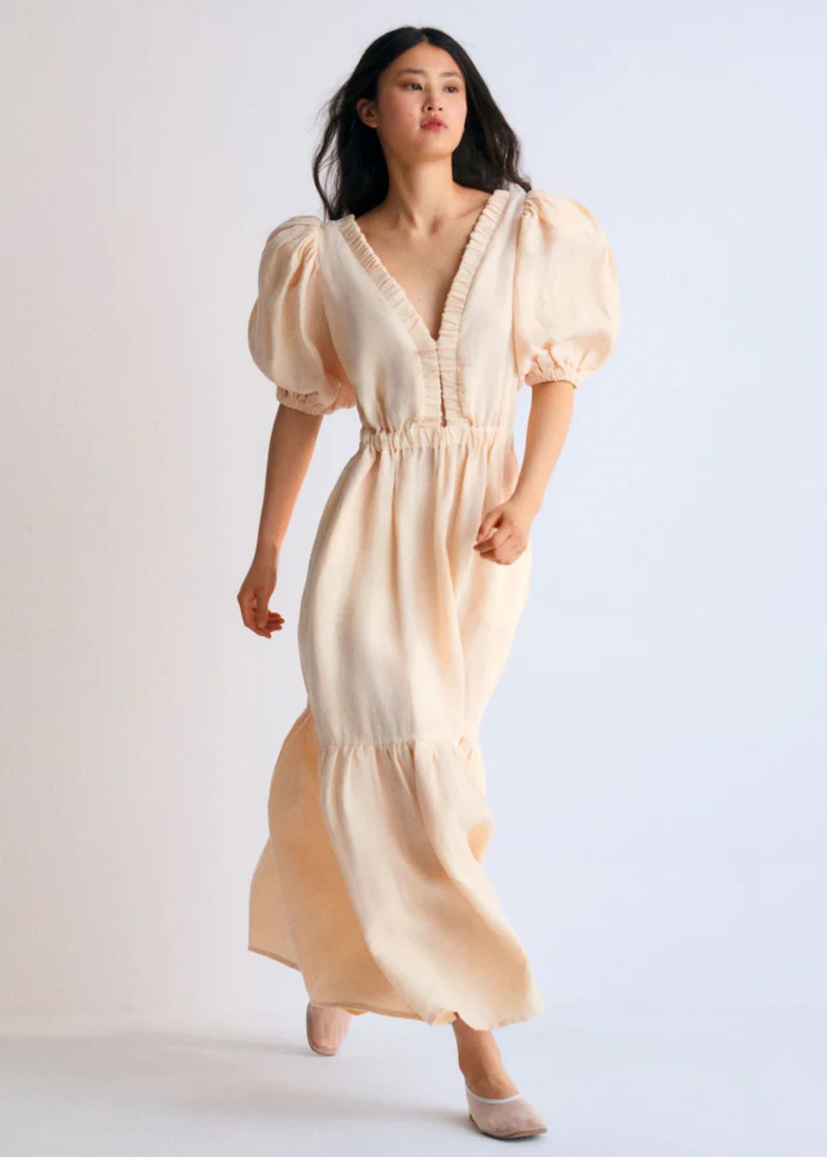 Abito lungo Hera dress macadam