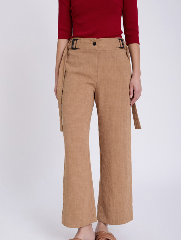 Pantalone a palazzo con cinturini