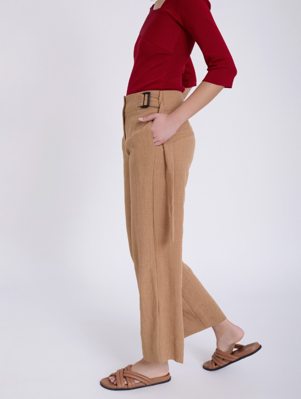 Pantalone a palazzo con cinturini