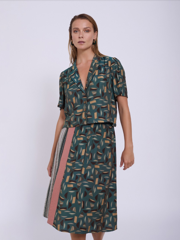 Pant skirt combination print