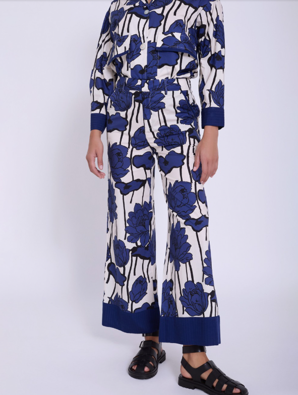 Pantalone lungo stampa floreale