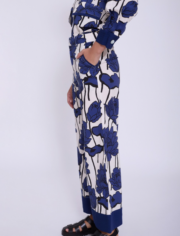 Pantalone lungo stampa floreale
