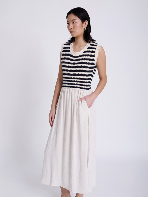 Abito due pezzi white navy blue