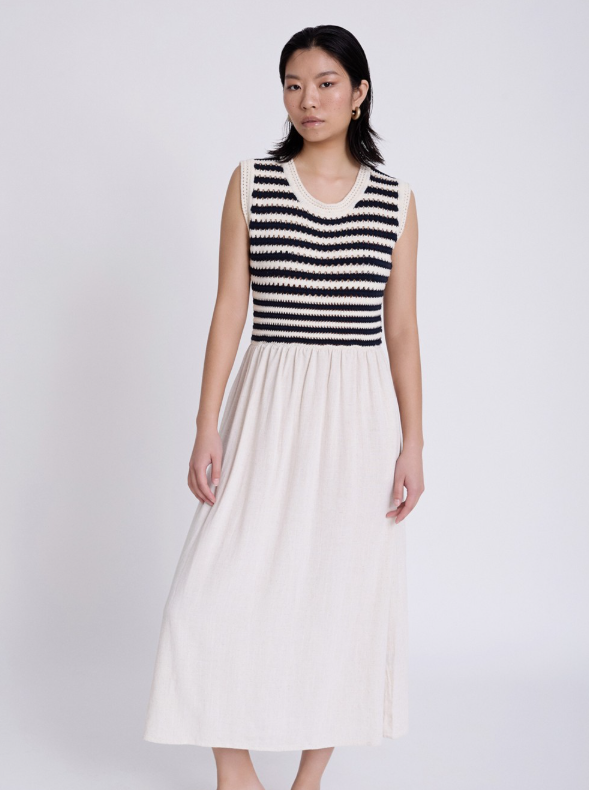 Abito due pezzi white navy blue