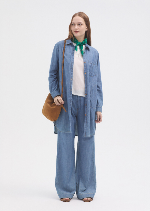 Top in cotone con merletto