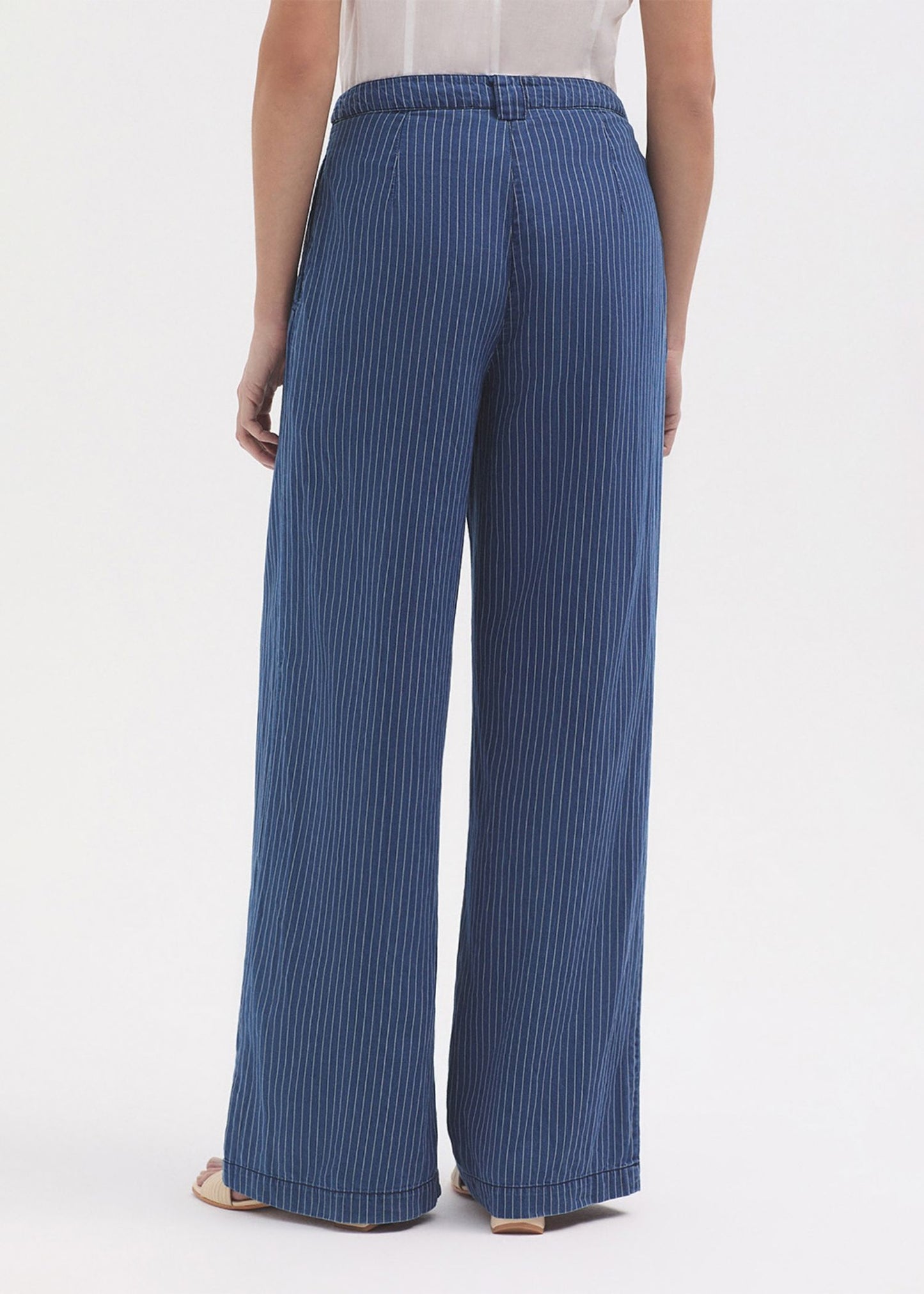 Pantaloni jeans a righe