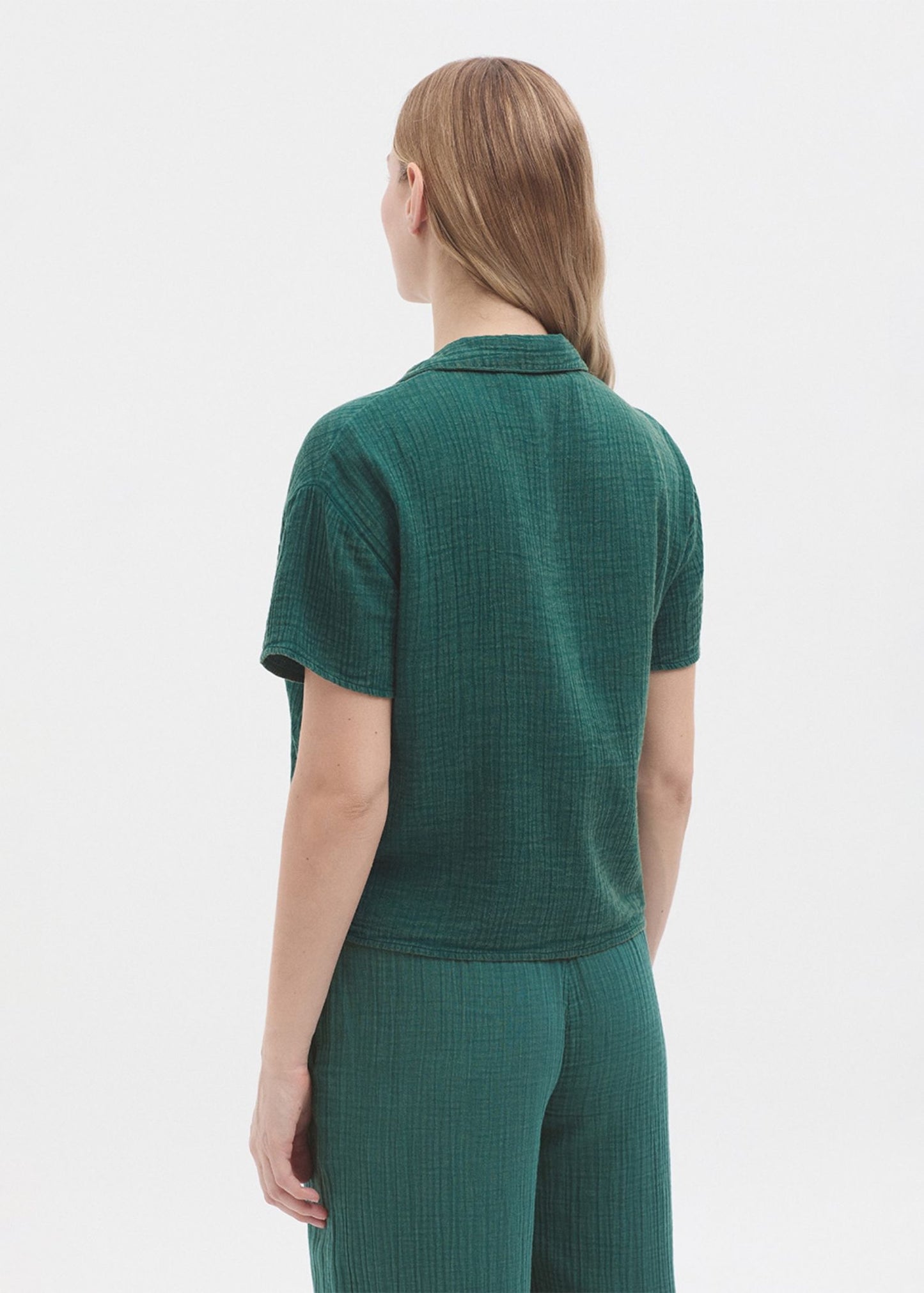 Camicia ricamata in cotone
