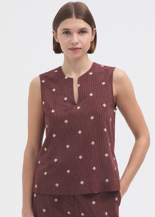 Top diamond jacquard