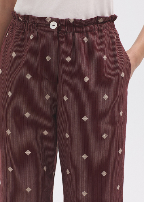 Pantaloni diamond jacquard