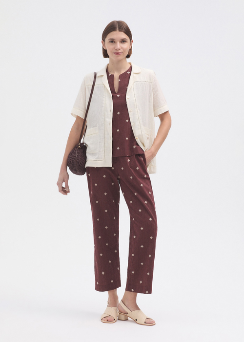 Pantaloni diamond jacquard