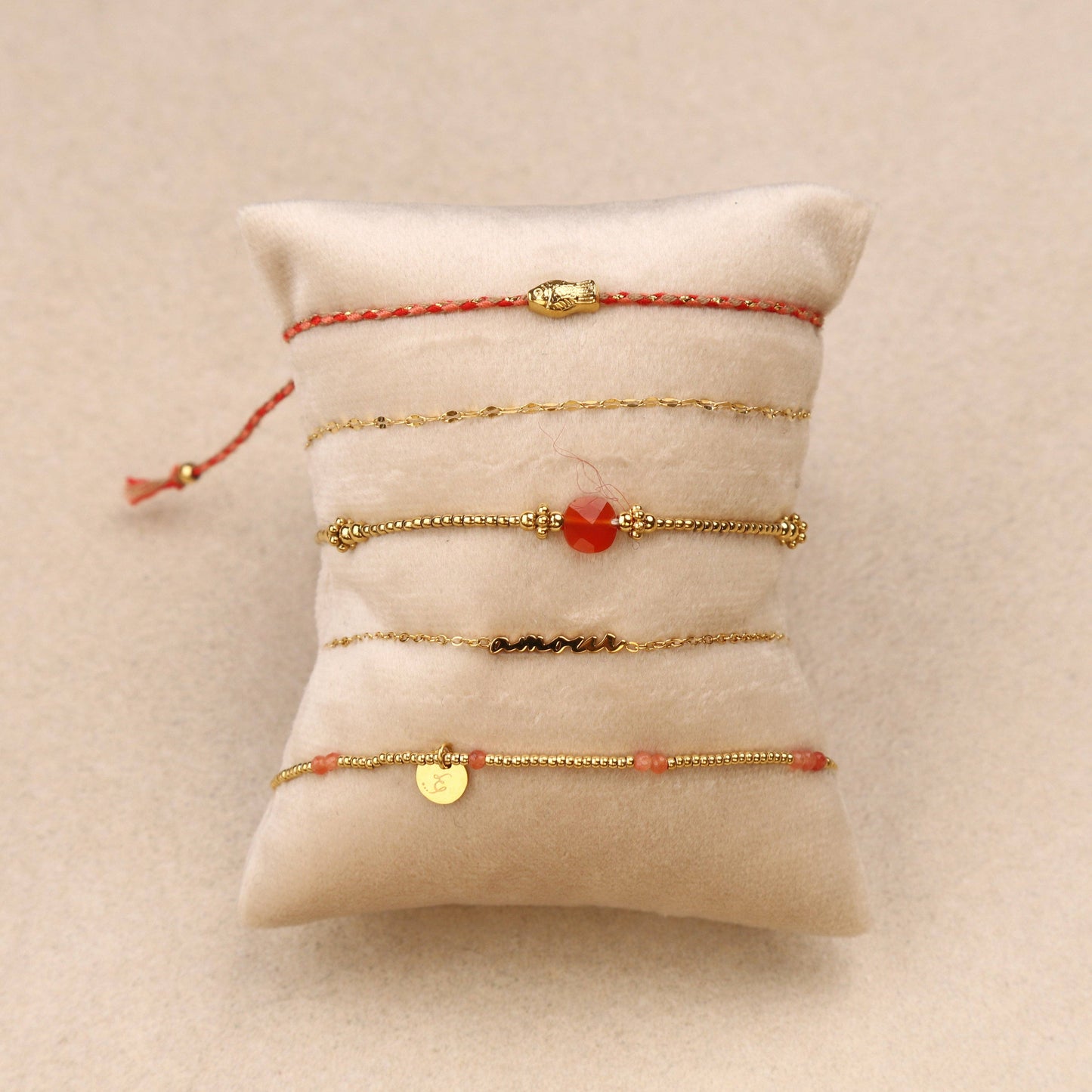 Bracciale in acciaio dorato inossidabile