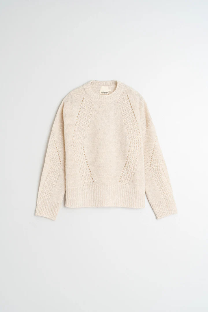 Basic wool knit Ecru