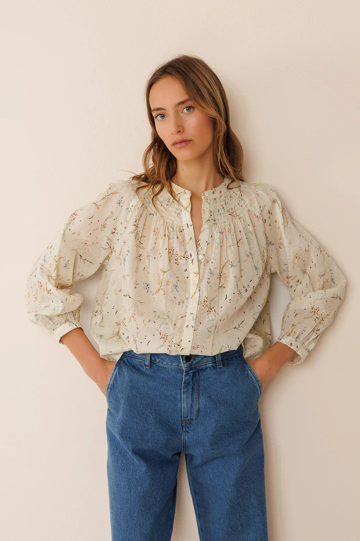 Camicia in voile di cotone