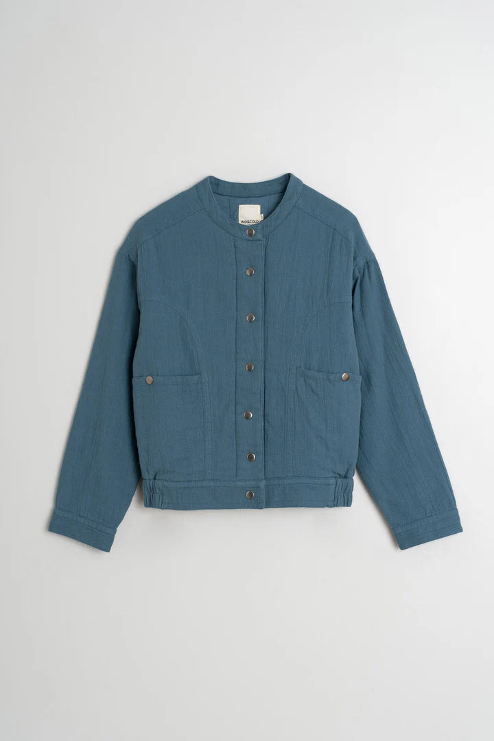 Panama bomber indigo blue