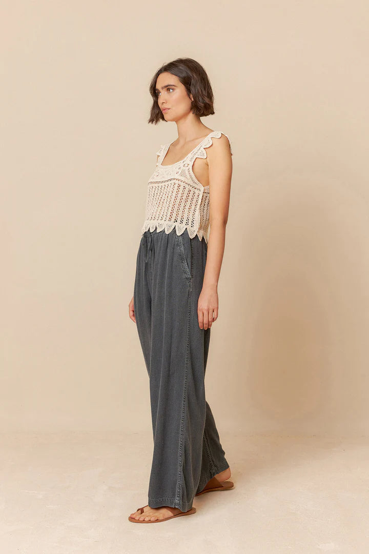 Maxi wide leg pants