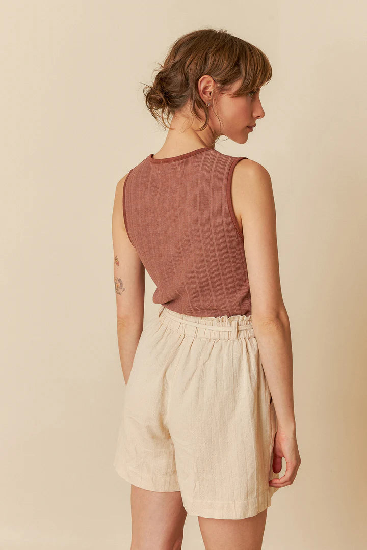 Top knit in cotone organico