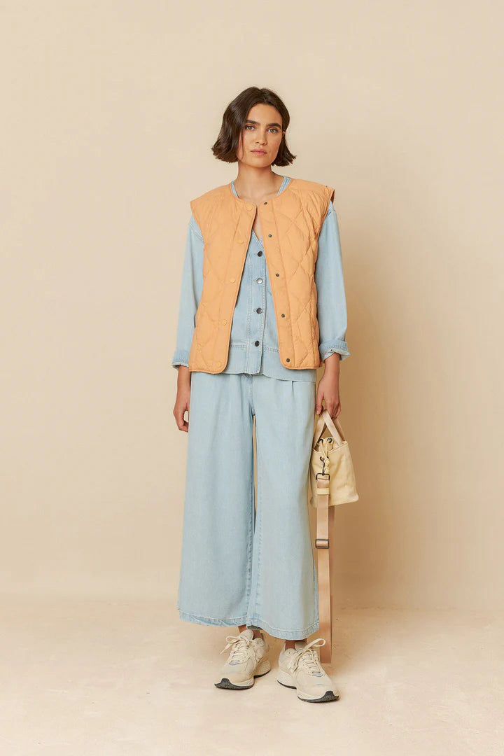 Gilet con imbottitura a losanghe