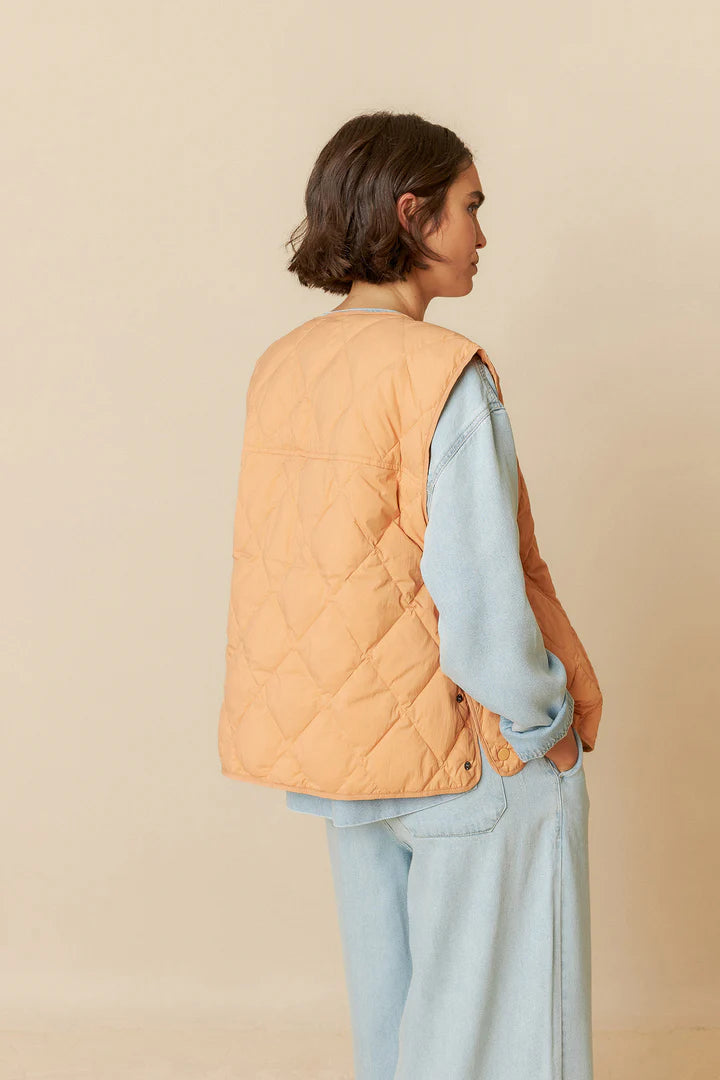 Gilet con imbottitura a losanghe