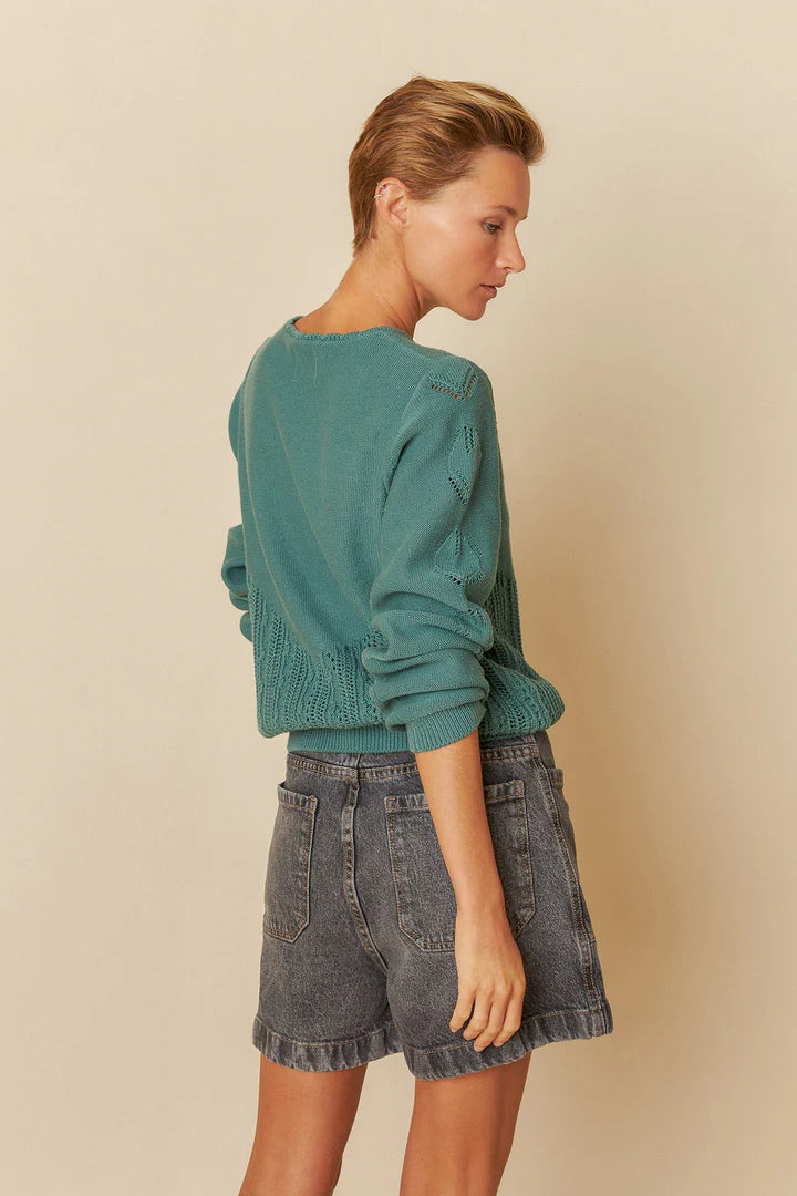 Maglia in crochet in cotone