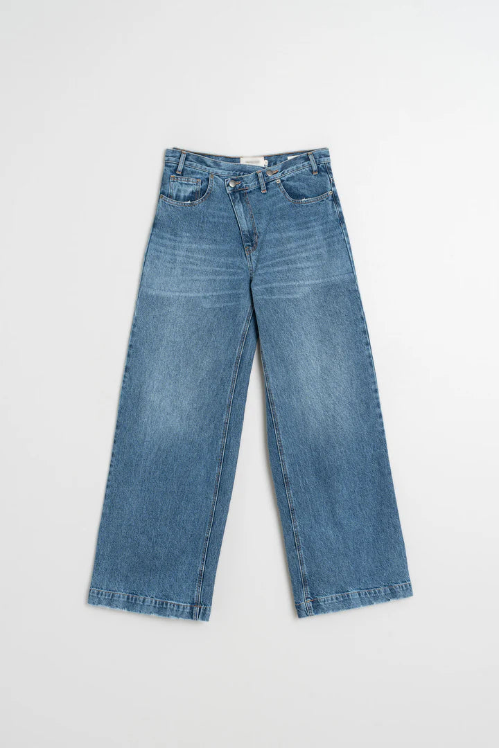Pant denim wide leg