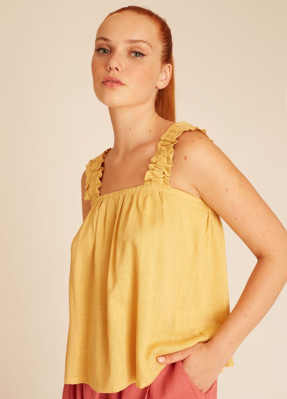 Linen top yellow
